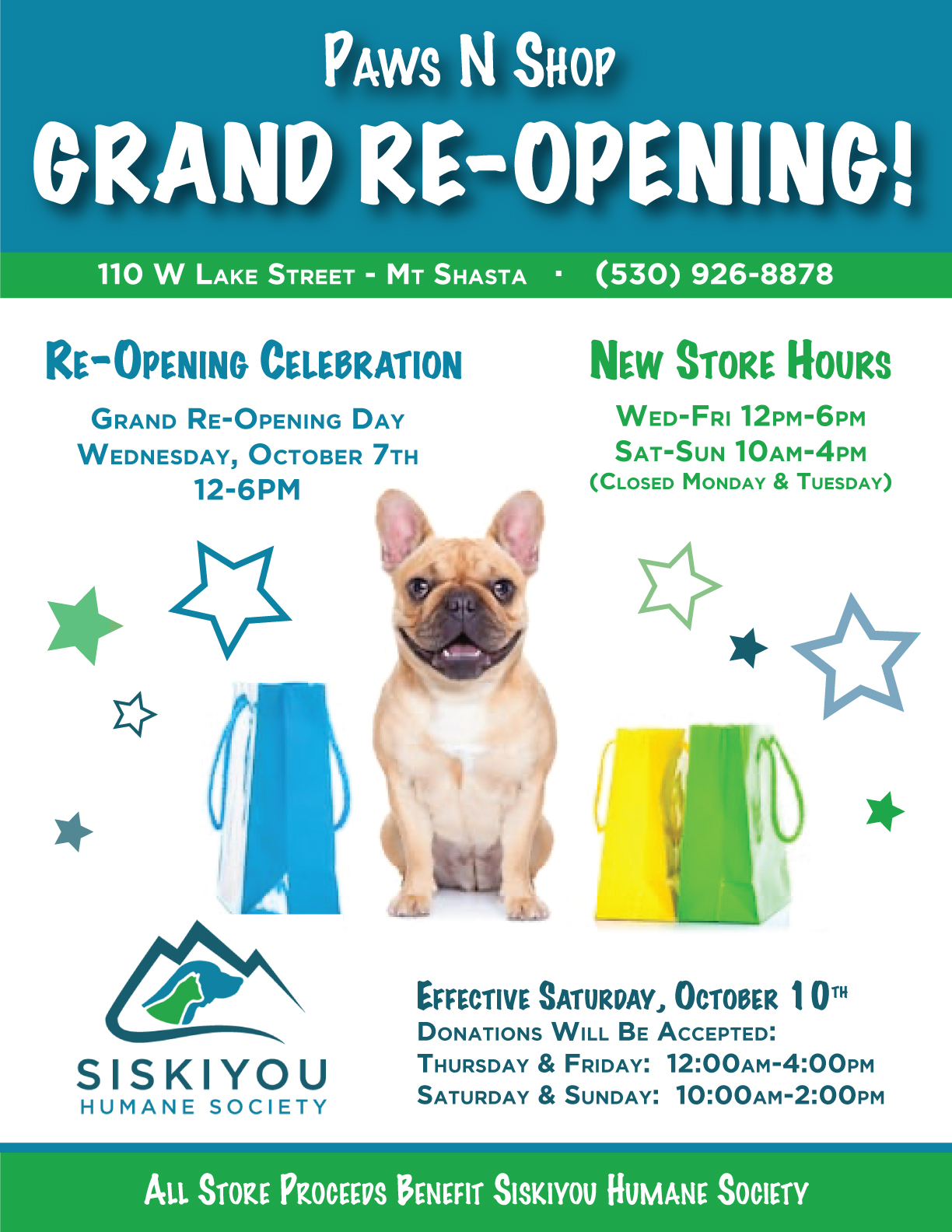 Paws N Save Thrift Store Grand ReOpening Siskiyou Humane Society