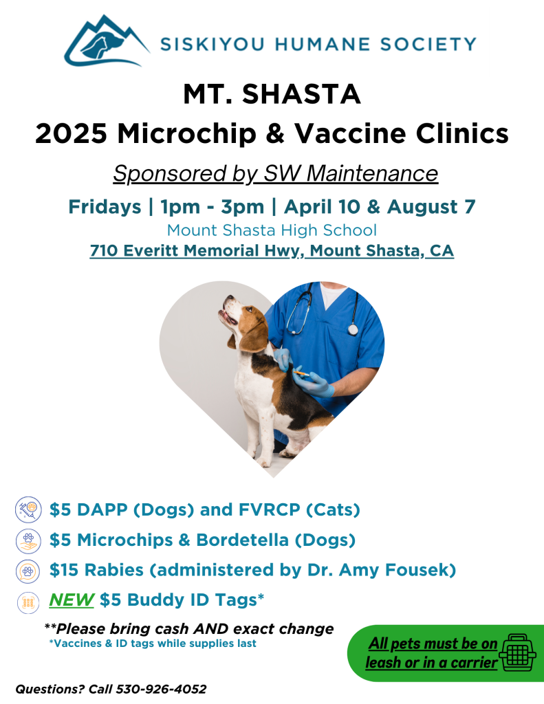 Siskiyou Humane Society | Mt. Shasta, CA